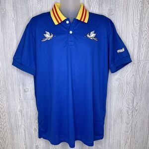 Karter Collection Polo Shirt Tattoo Doves Men's Size 2XL Blue NEW NWT